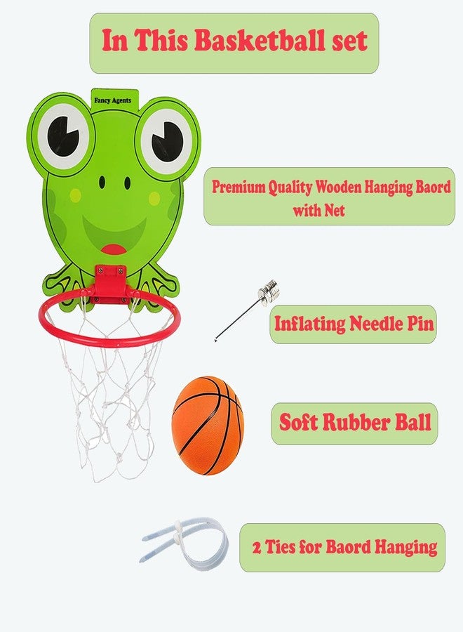 Fancy Agents Basket Ball for Kid| Toy Sport Basketball | Frog Basketball Toy for Kids - Play Set with Hanging Board and Ball, Children's Gift for Birthday Parties, Christmas - Image 3